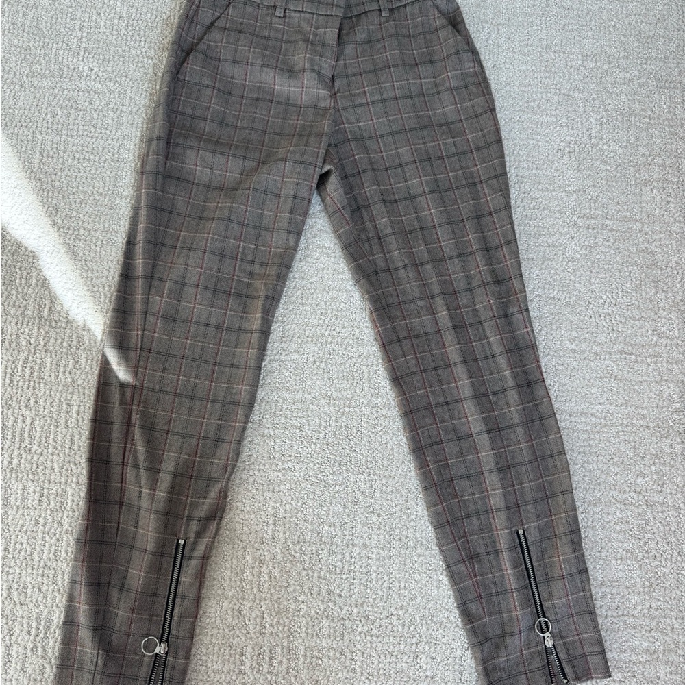 Express Stylish Gray Plaid Women’s Columnist Ankle Pants Size 0